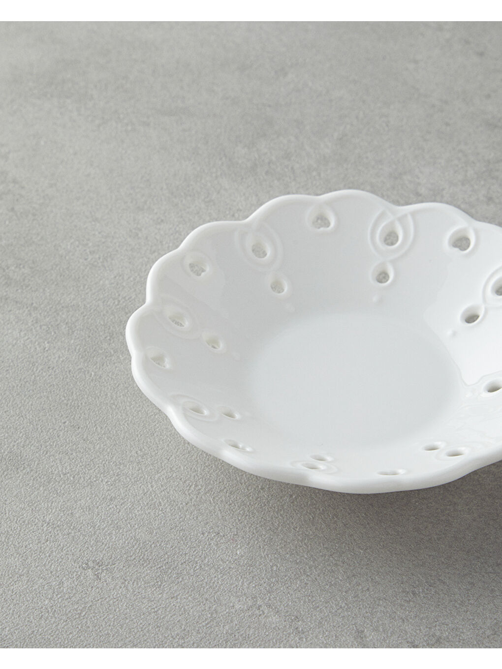 Elodie Porselen Çay Tabağı 12 cm Beyaz-2