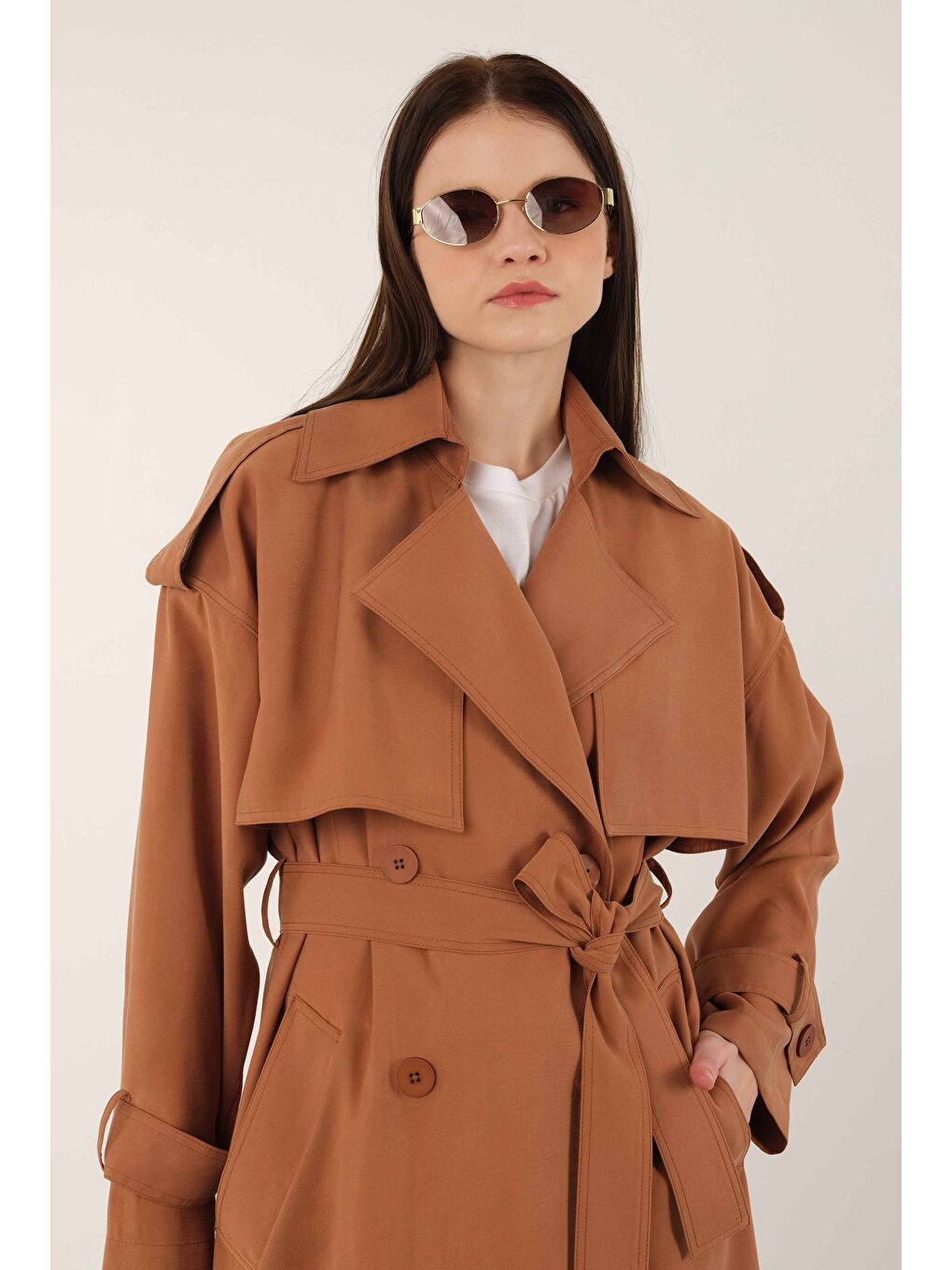 Turuncu Trençkot Koyu Mango-2