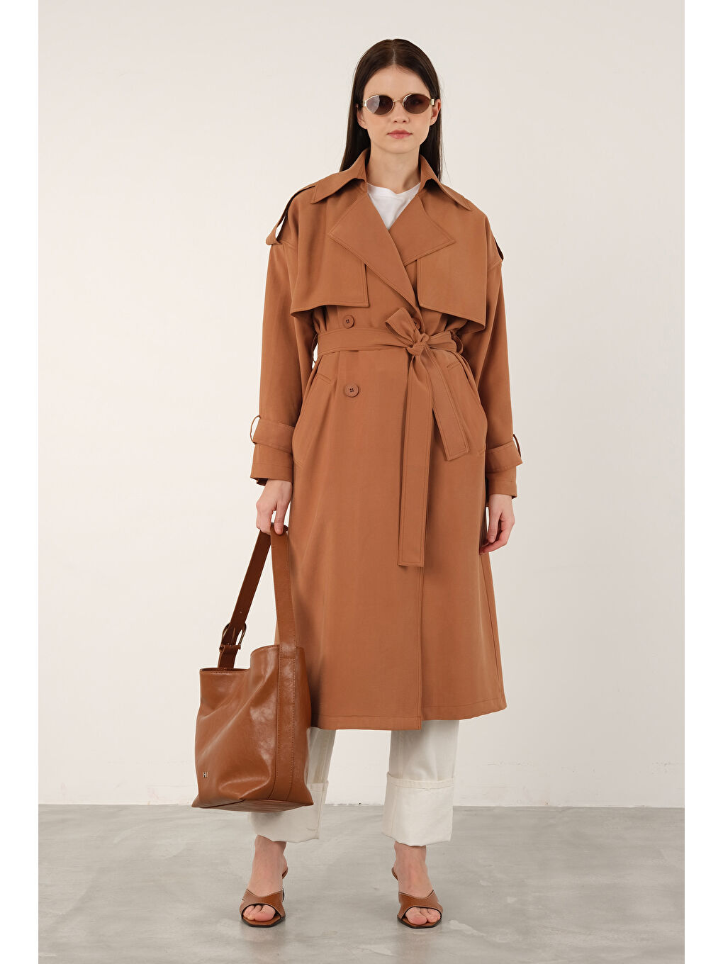 Turuncu Trençkot Koyu Mango-3