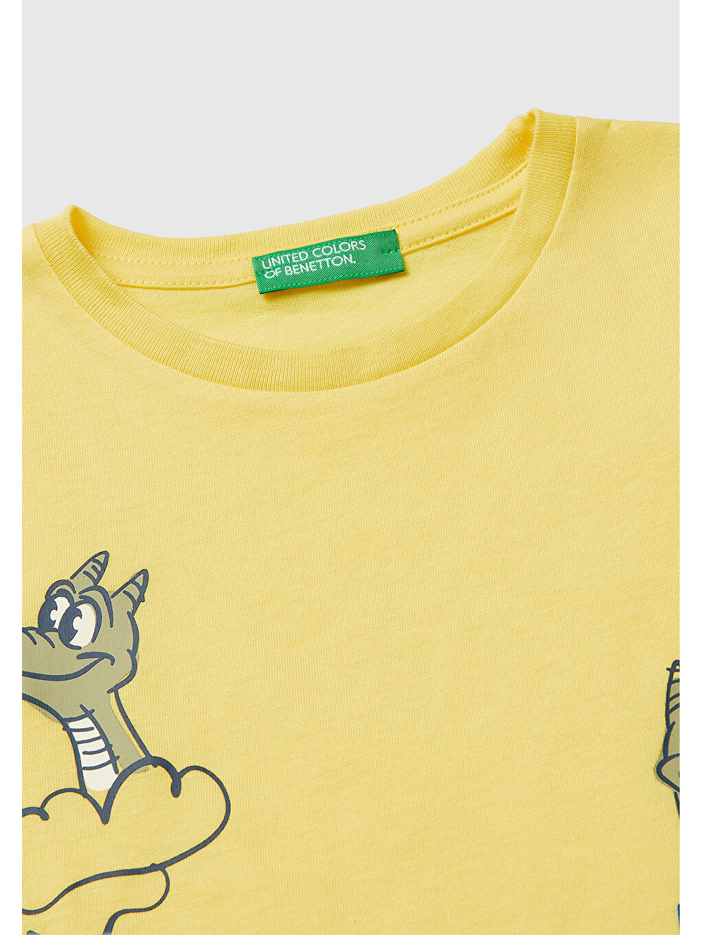 Erkek Çocuk Sarı Çok Renkli Baskılı Bisiklet Yaka T-Shirt-2