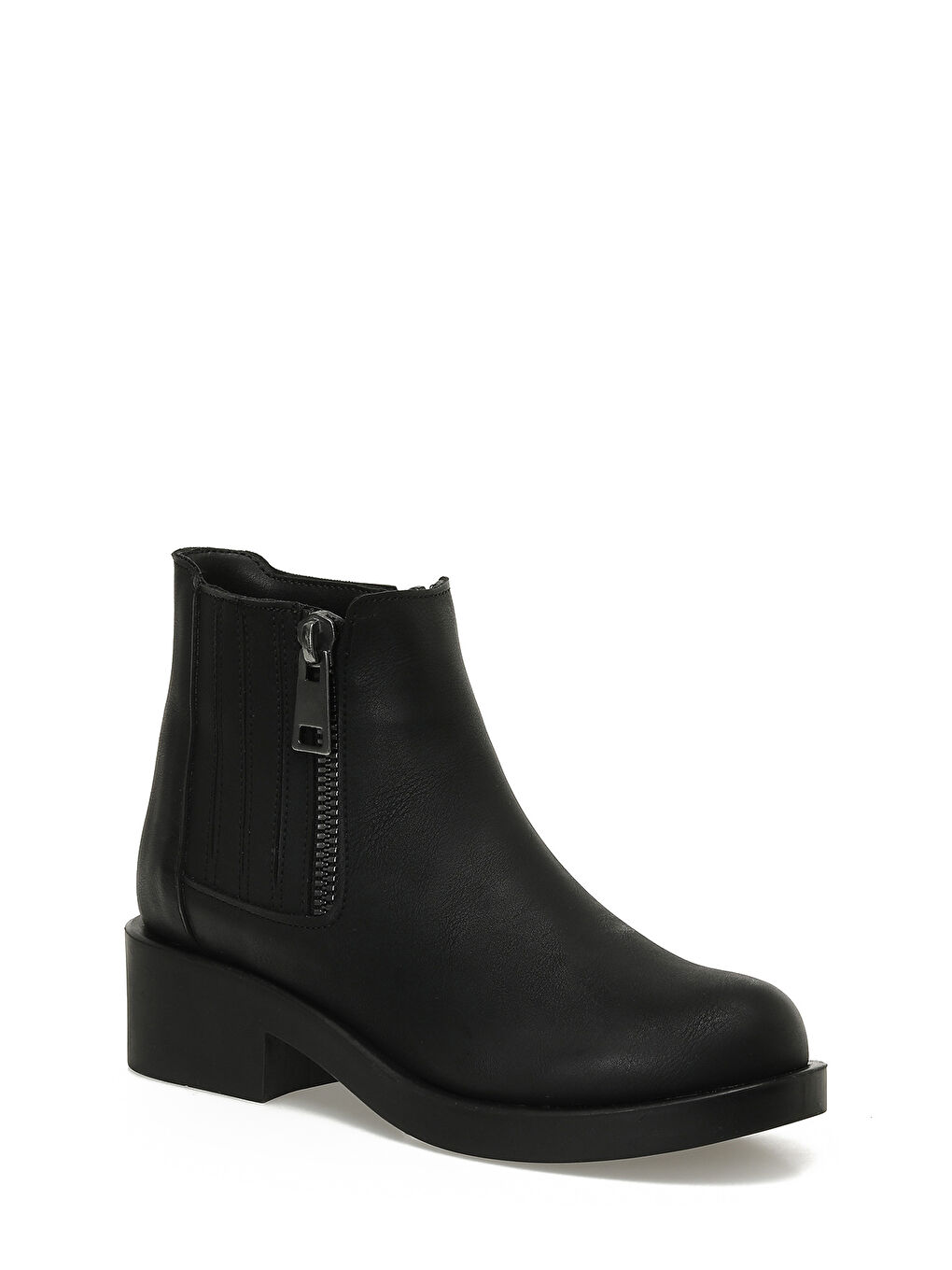 24K-855 5PR Siyah Kadın Düz Bot-1