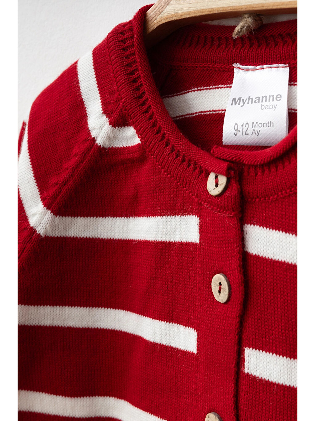 Kırmızı Çizgili Hırkalı Triko Takım 4037-1