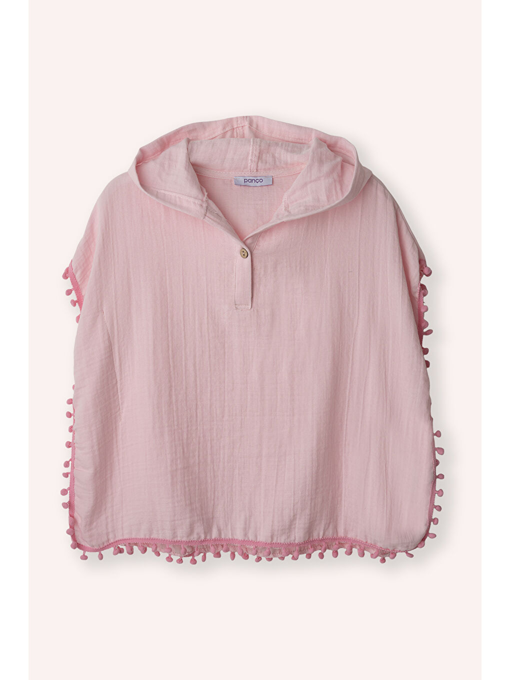 Kız Çocuk Müslin Pembe Plaj Havlusu