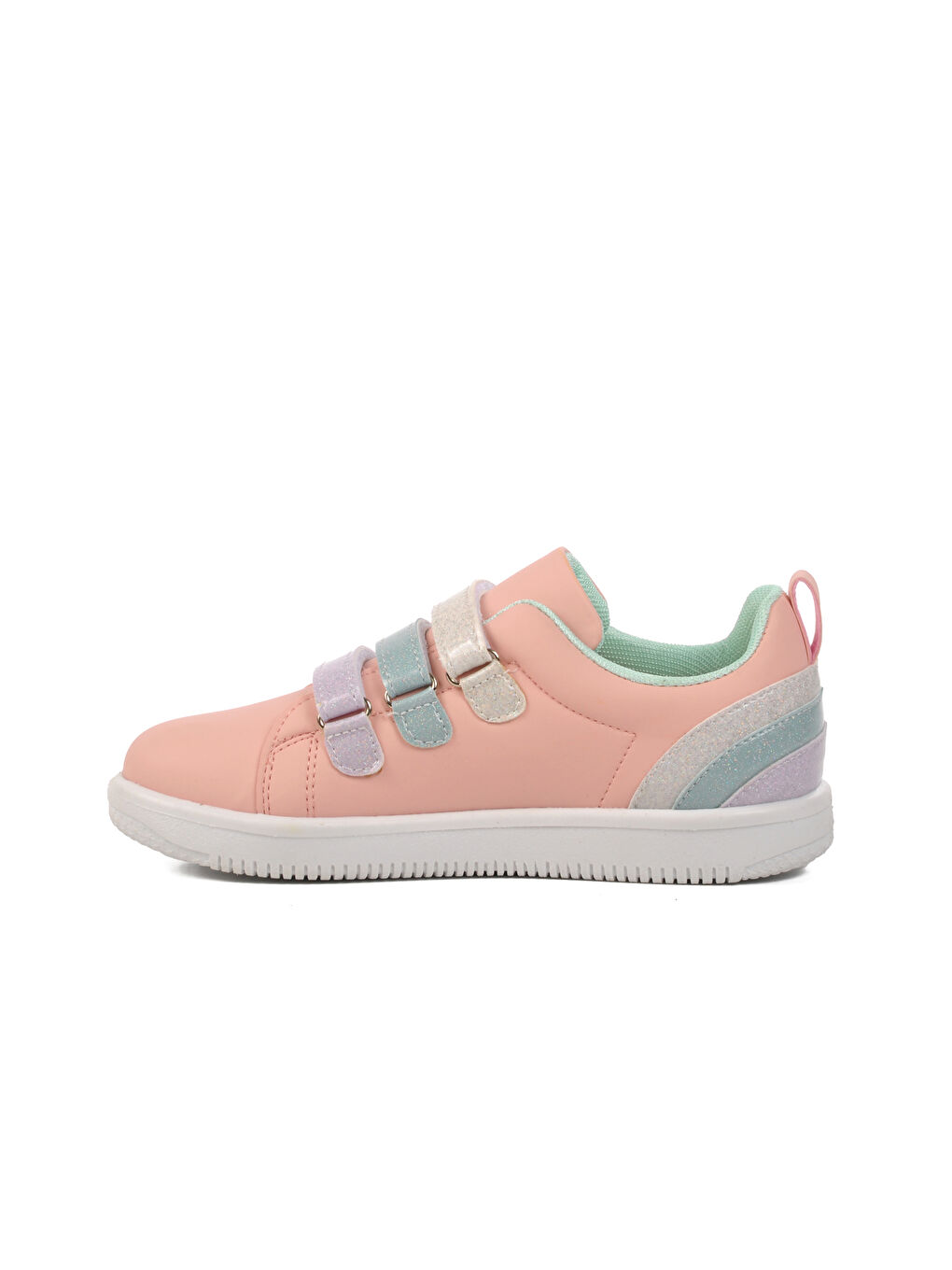 Walkway Pudra-Mavi Pudra-Mint Unisex Cırtlı Çocuk Spor Ayakkabı Rocky 6502 F - 1