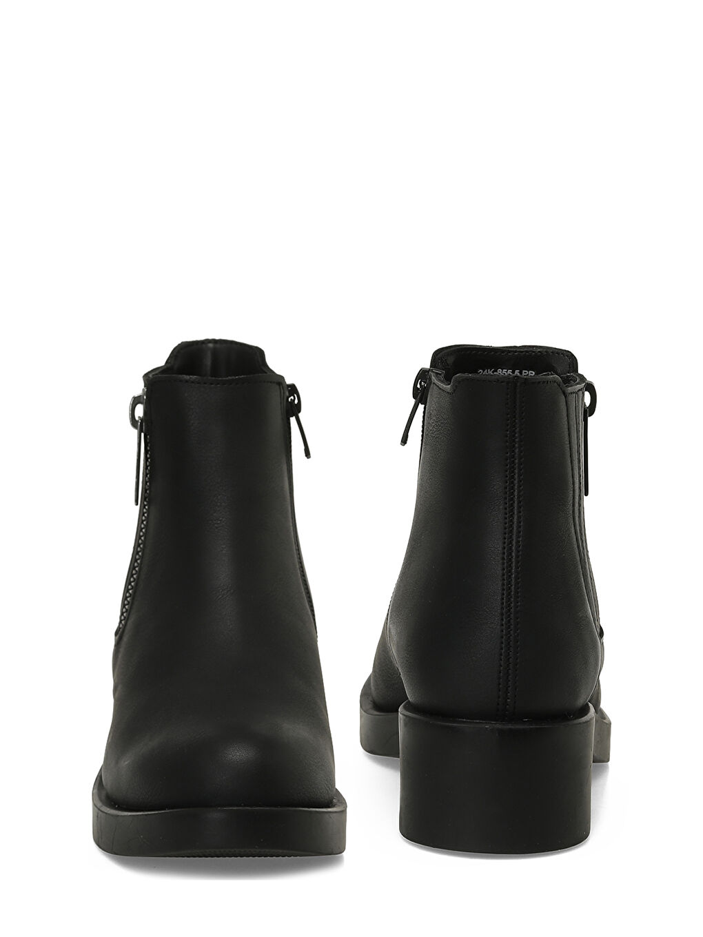 24K-855 5PR Siyah Kadın Düz Bot-4