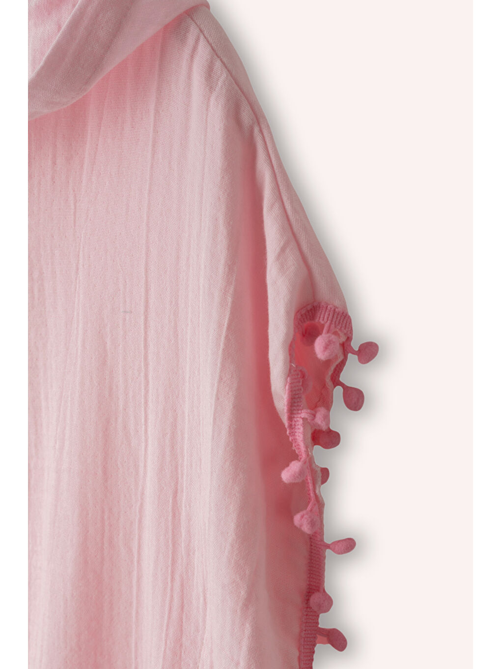 Kız Çocuk Müslin Pembe Plaj Havlusu-1