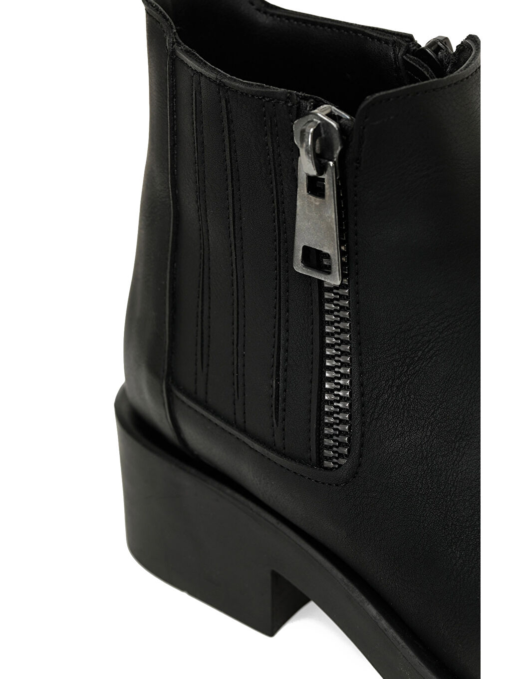 24K-855 5PR Siyah Kadın Düz Bot-6