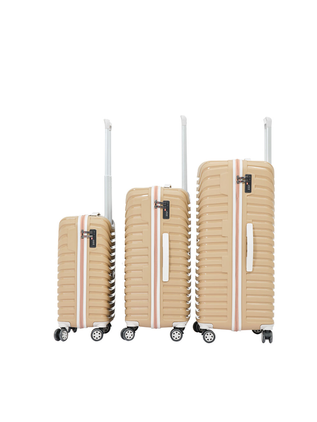 Sarı 3’lü Set Gold-Krem PP Valiz-3