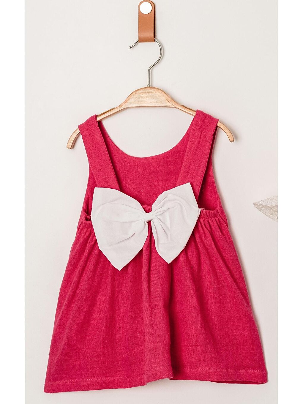 Yeşil Tatlı Müslin Şapkalı Fiyonklu Kız Bebek Elbisesi-2