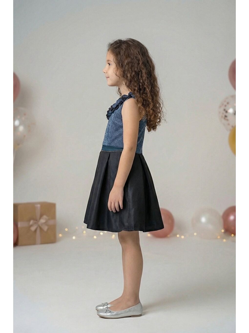 Lacivert Kız Çocuk Abiye-1