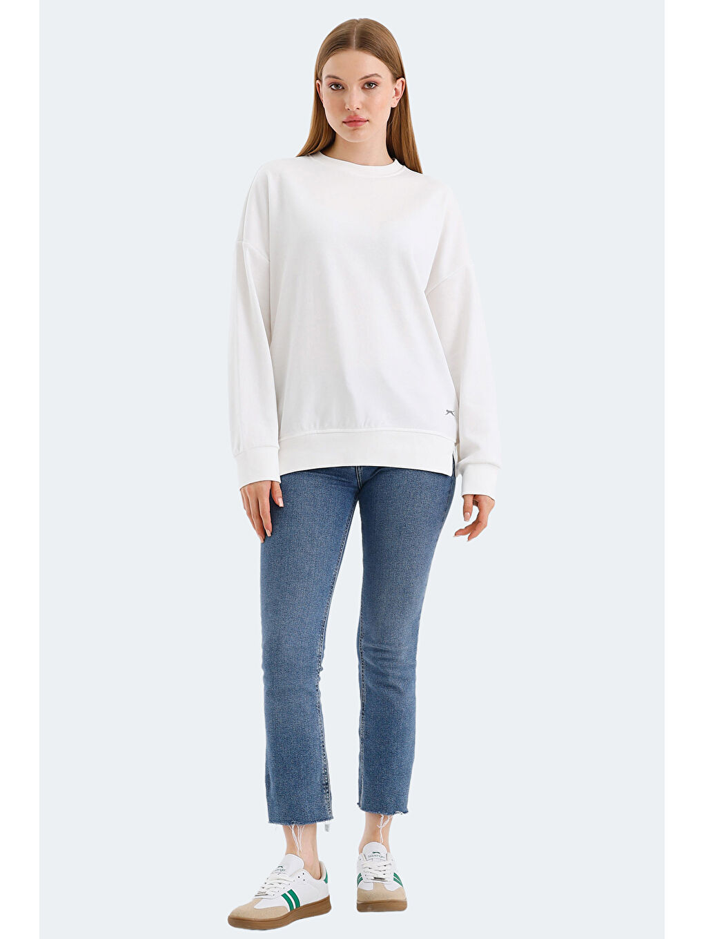 SLAZENGER VIRTUE Kadın Sweatshirt Beyaz - 6