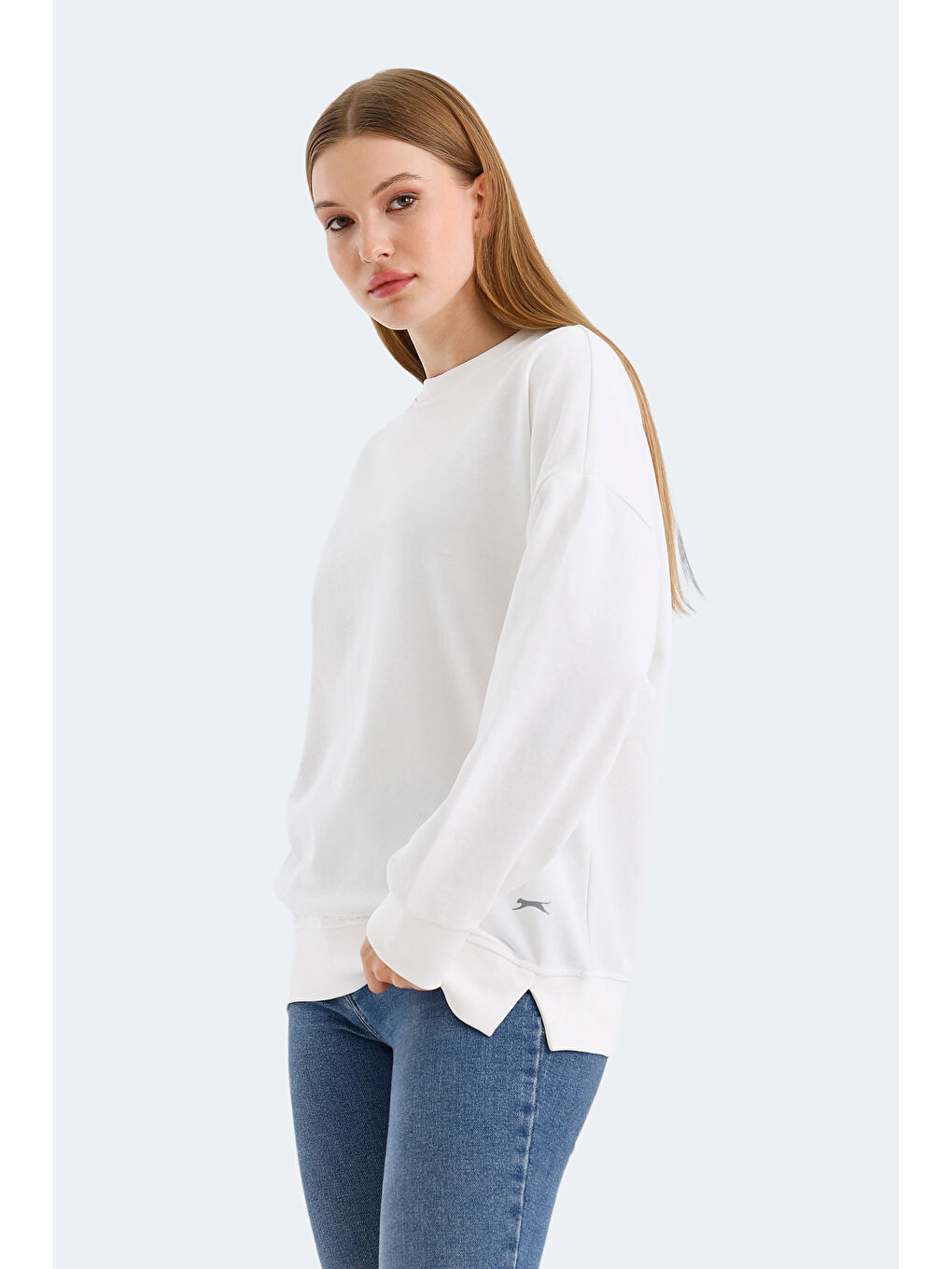 SLAZENGER VIRTUE Kadın Sweatshirt Beyaz - 5