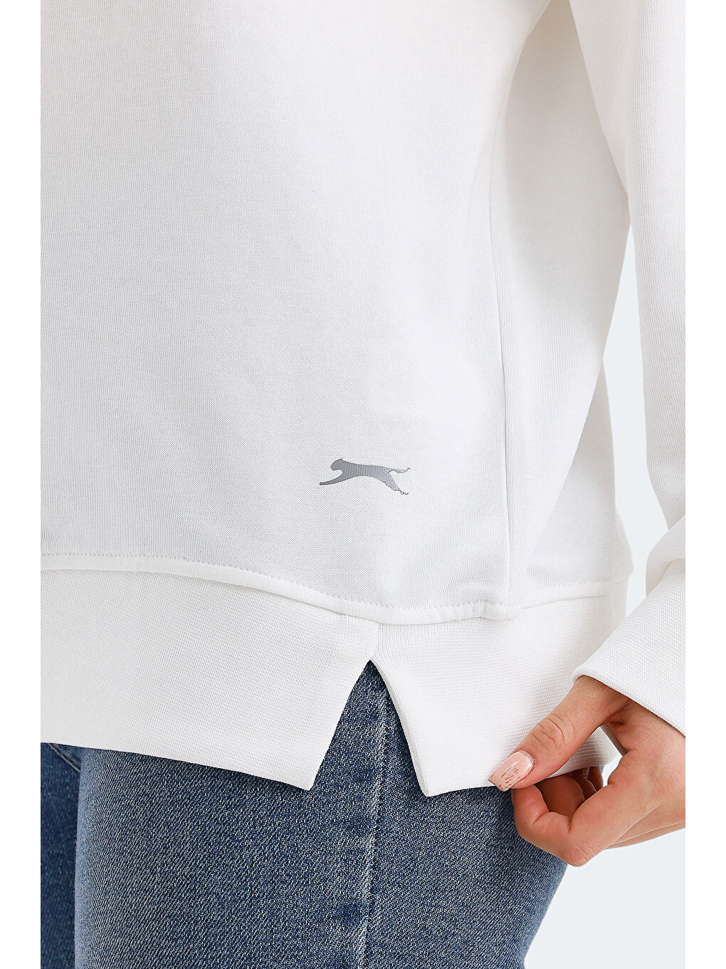 SLAZENGER VIRTUE Kadın Sweatshirt Beyaz - 3