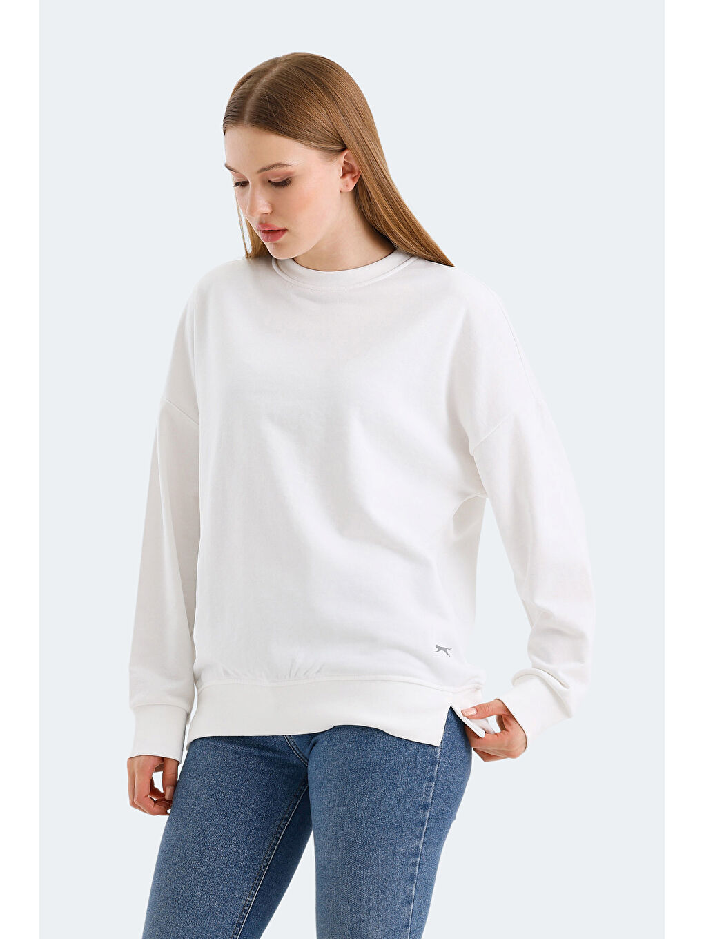 SLAZENGER VIRTUE Kadın Sweatshirt Beyaz - 2