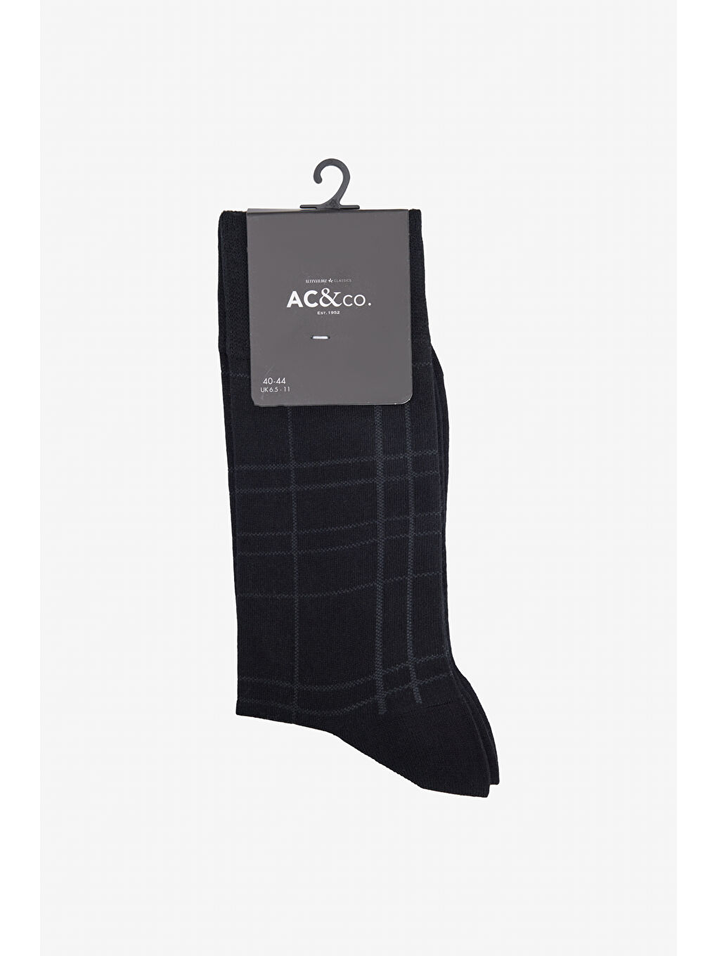 Erkek Siyah Desenli Bambu Tekli Çorap