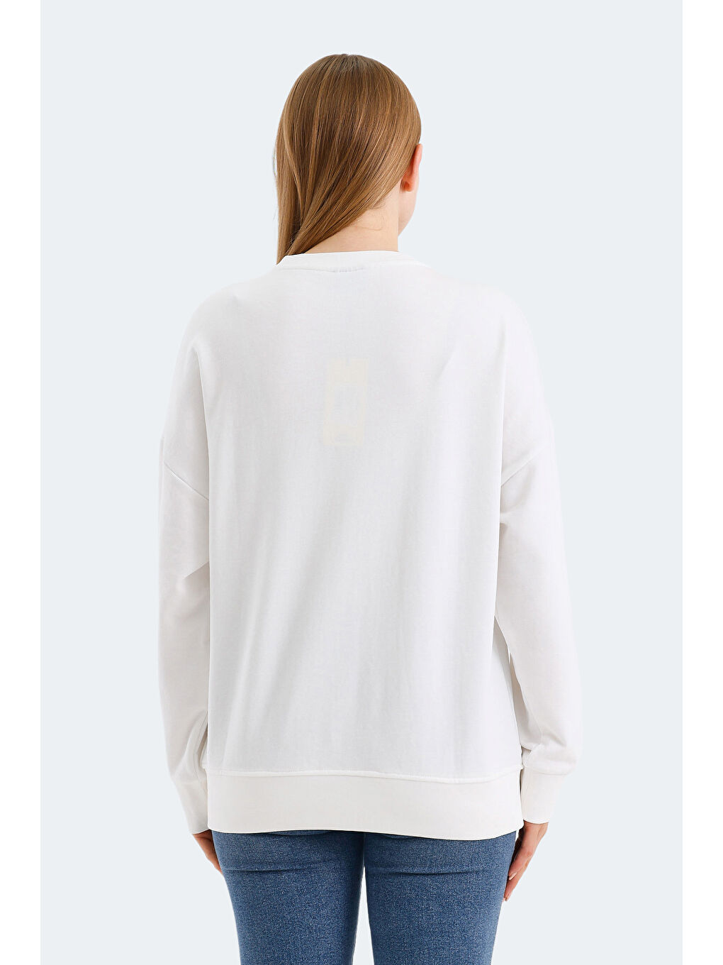 SLAZENGER VIRTUE Kadın Sweatshirt Beyaz - 1