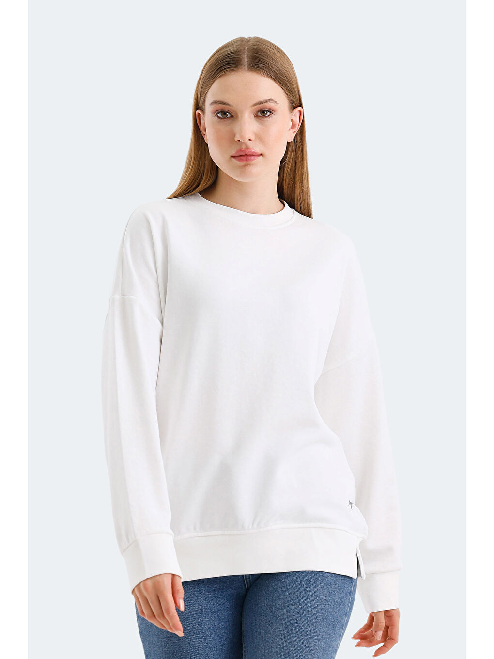 SLAZENGER VIRTUE Kadın Sweatshirt Beyaz