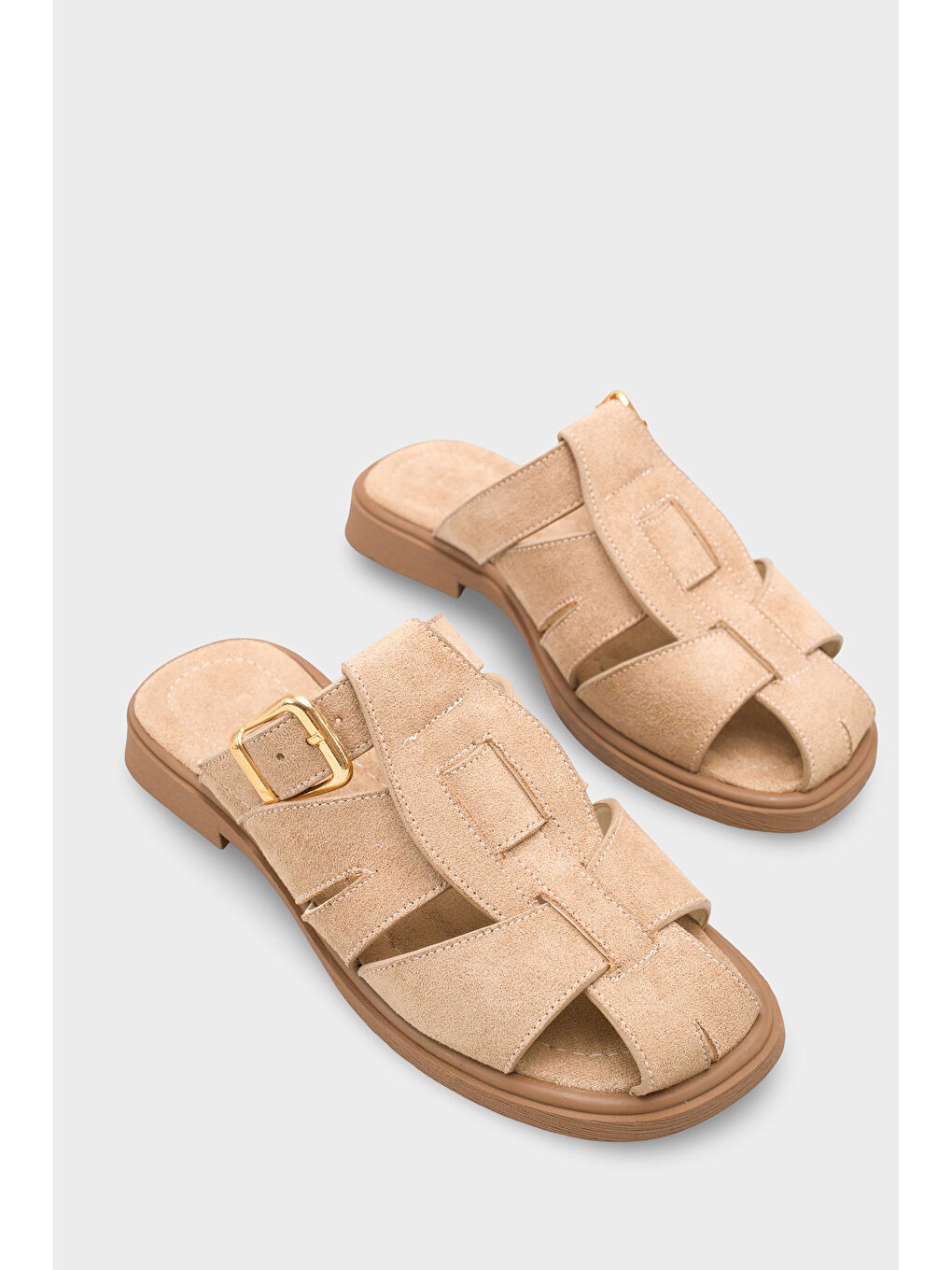 Bej Alanna Gladyatör Kadın Terlik-1