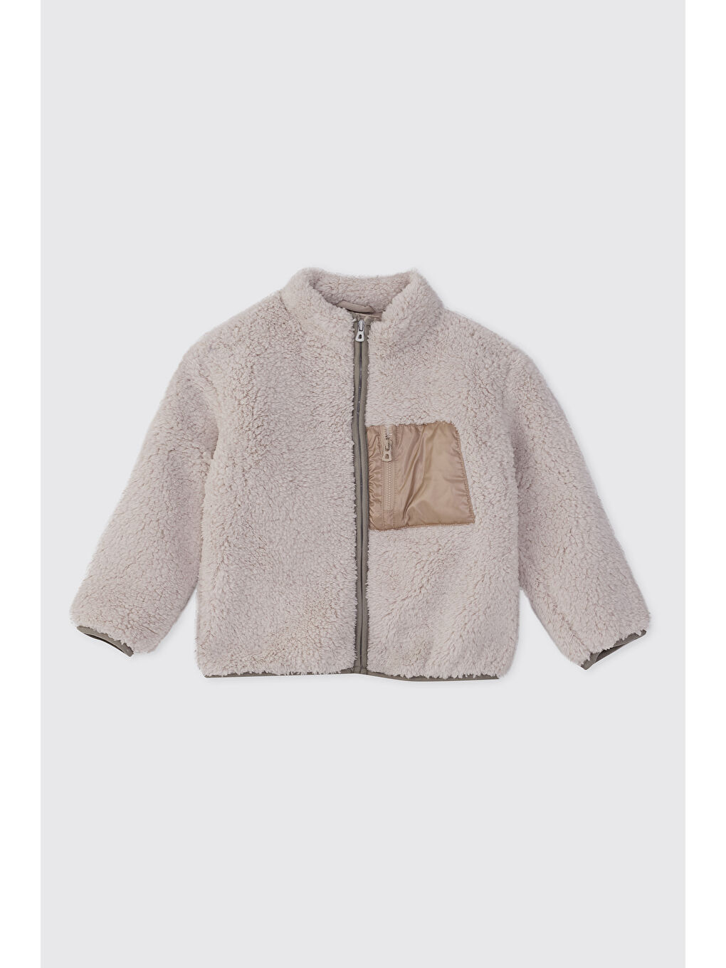 Bej Erkek Bebek Pelüş Taş Ceket