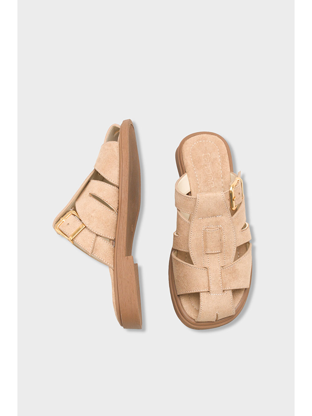 Bej Alanna Gladyatör Kadın Terlik-4