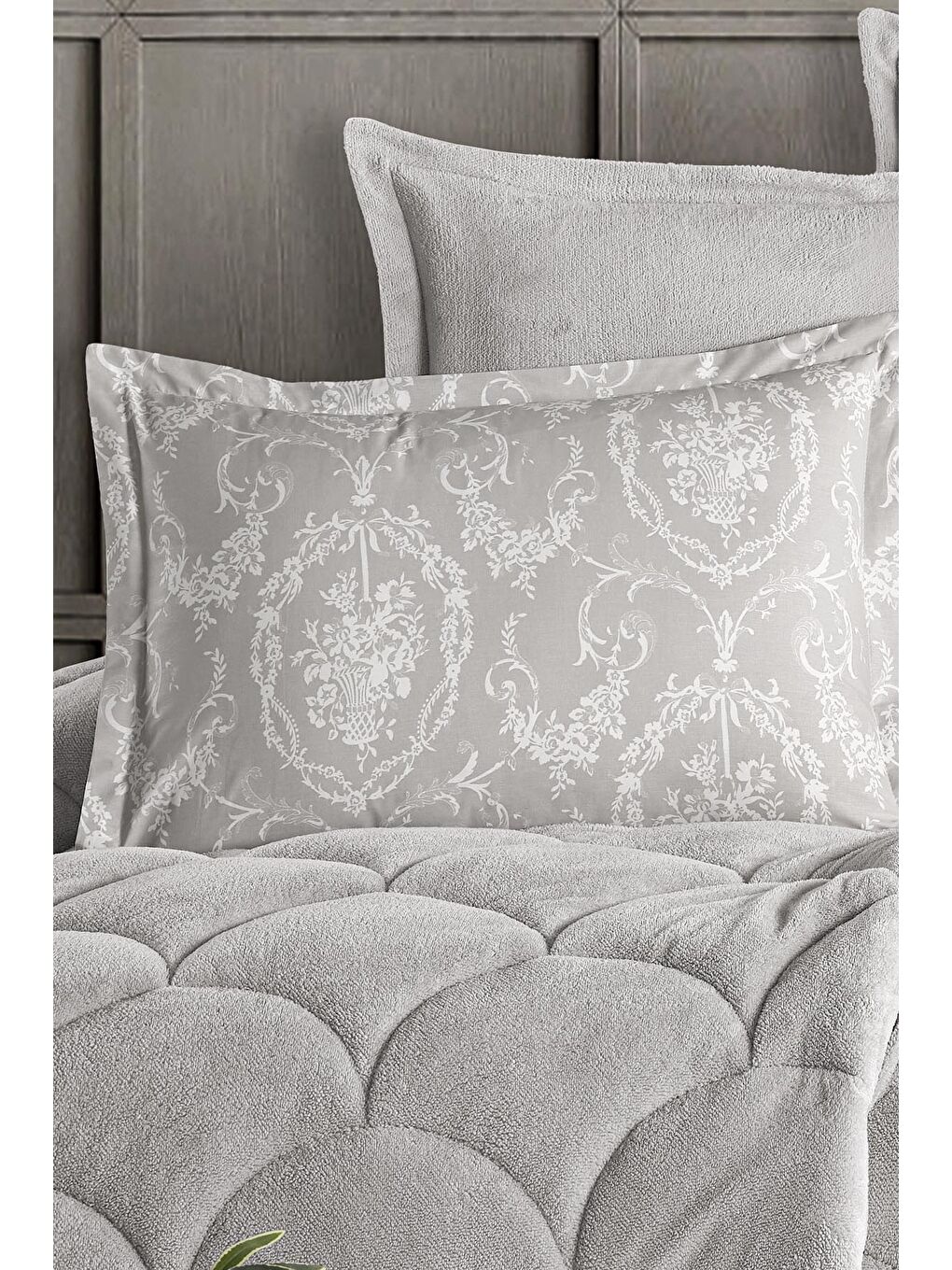 Gri Wellsoft Çift Kişilik Uyku Seti Çift Taraflı Puma-2