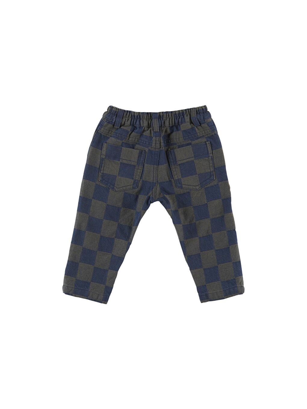 Panço Lacivert Erkek Çocuk Kareli Denim Pantolon - 3