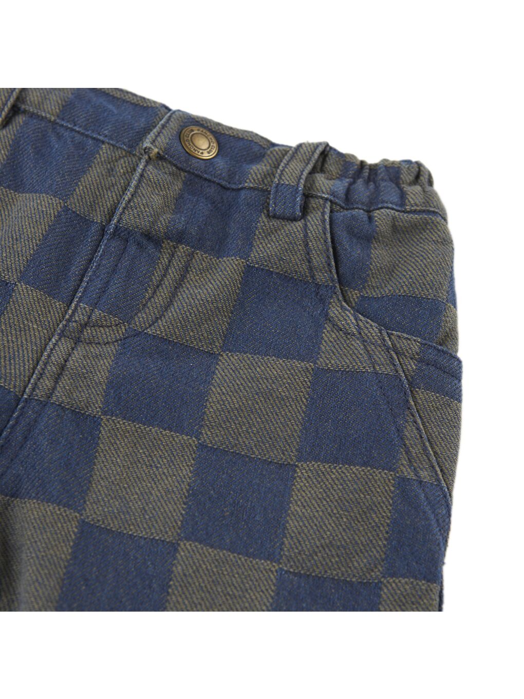 Panço Lacivert Erkek Çocuk Kareli Denim Pantolon - 4