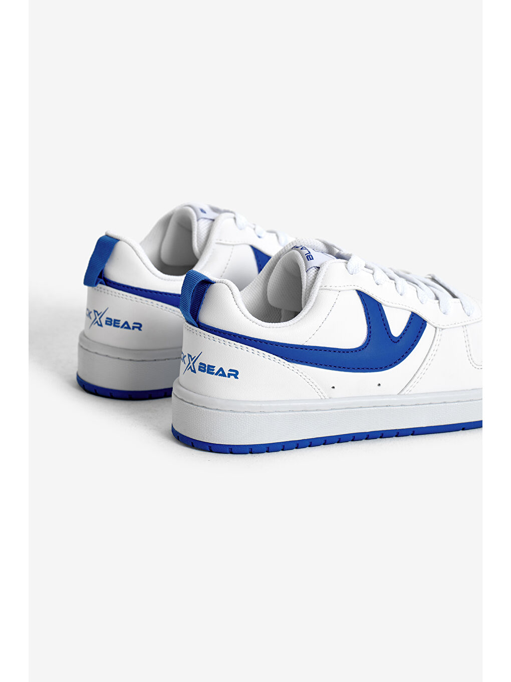 Kadın Beyaz Sax Termo Taban Şerit Detaylı Bağcıklı Spor Ayakkabı-3