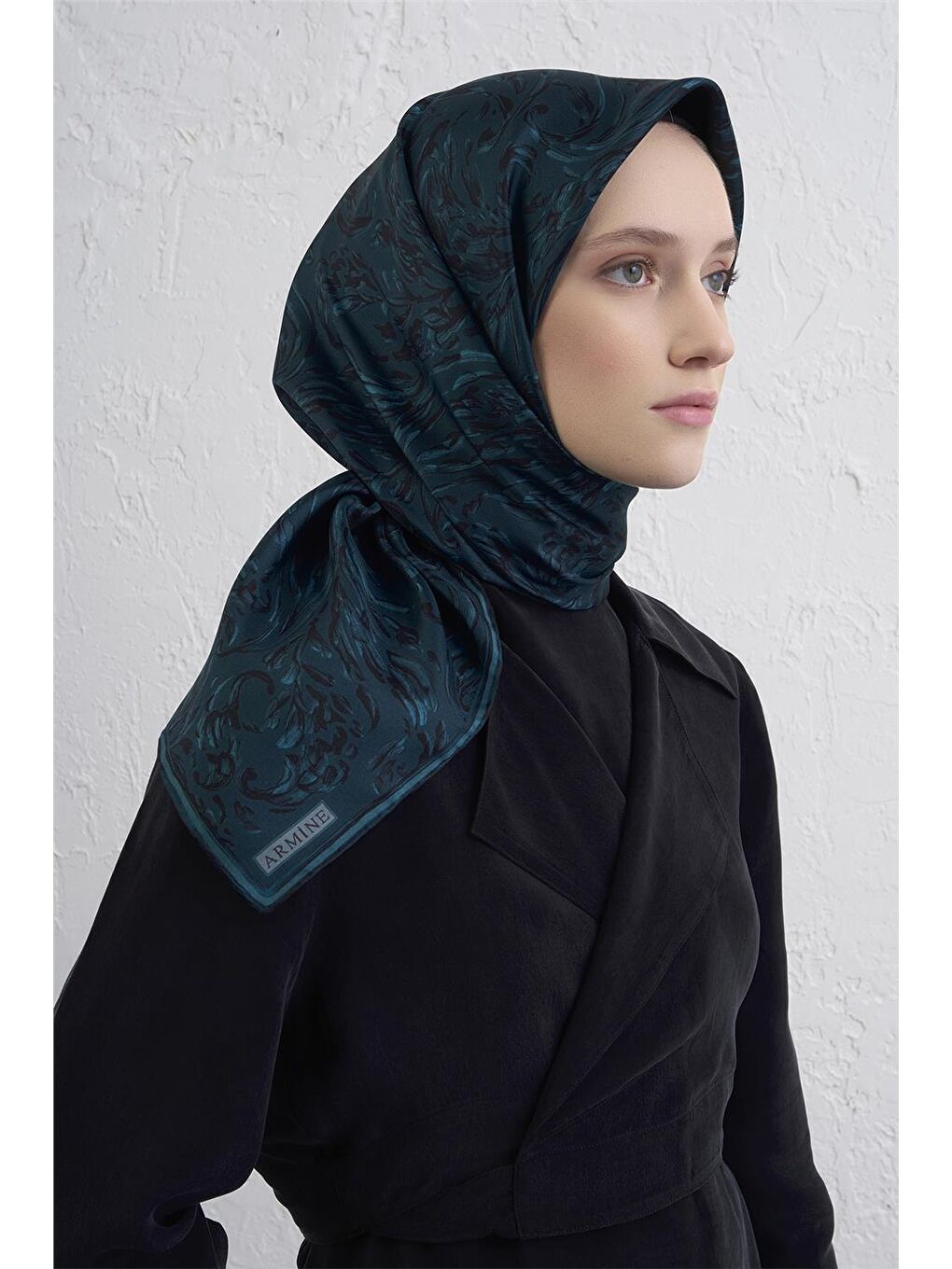 Yeşil Saf İpek Sura Eşarp 9431D 81-1