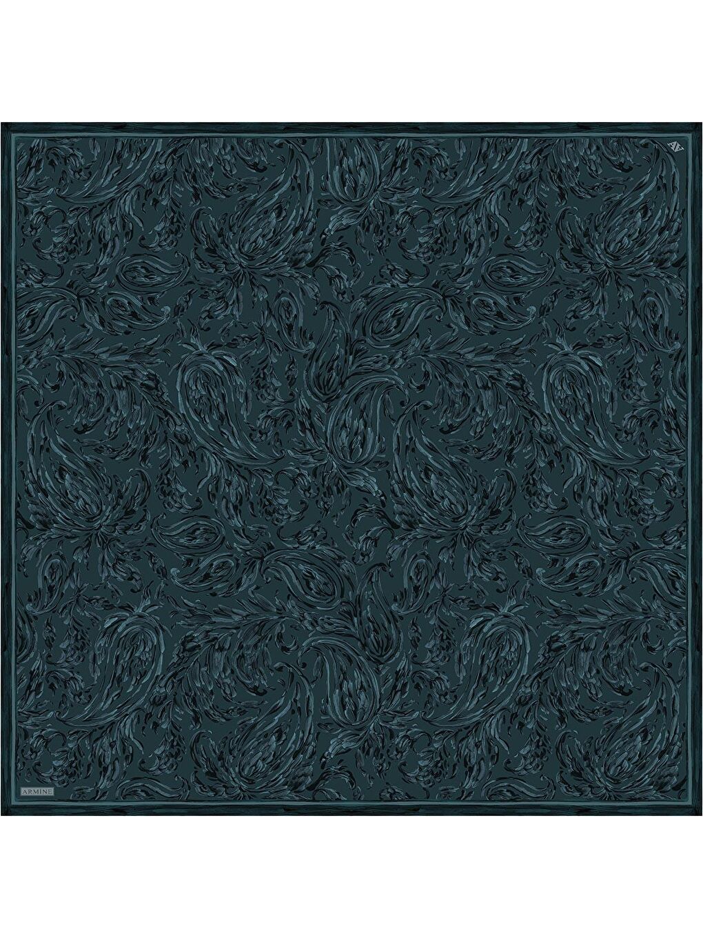 Yeşil Saf İpek Sura Eşarp 9431D 81-3