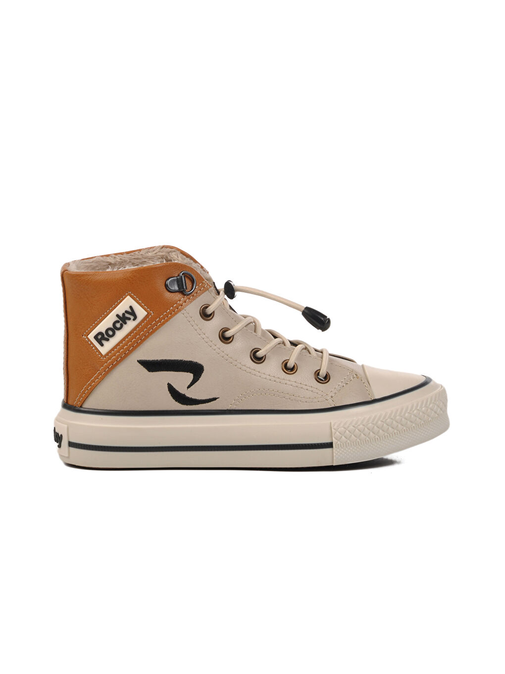 Walkway Bej-Karamel Bej-Taba İçi Kürklü Bilek Boy Çocuk Sneaker Rocky 005 P