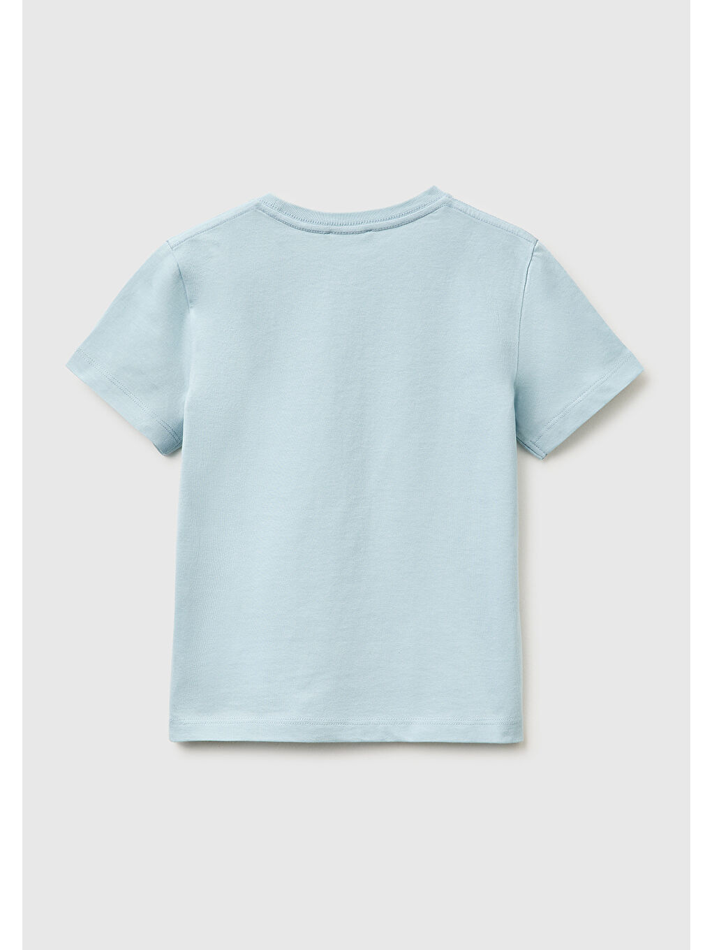 Erkek Çocuk Buz Mavisi Çok Renkli Baskılı Bisiklet Yaka T-Shirt-1