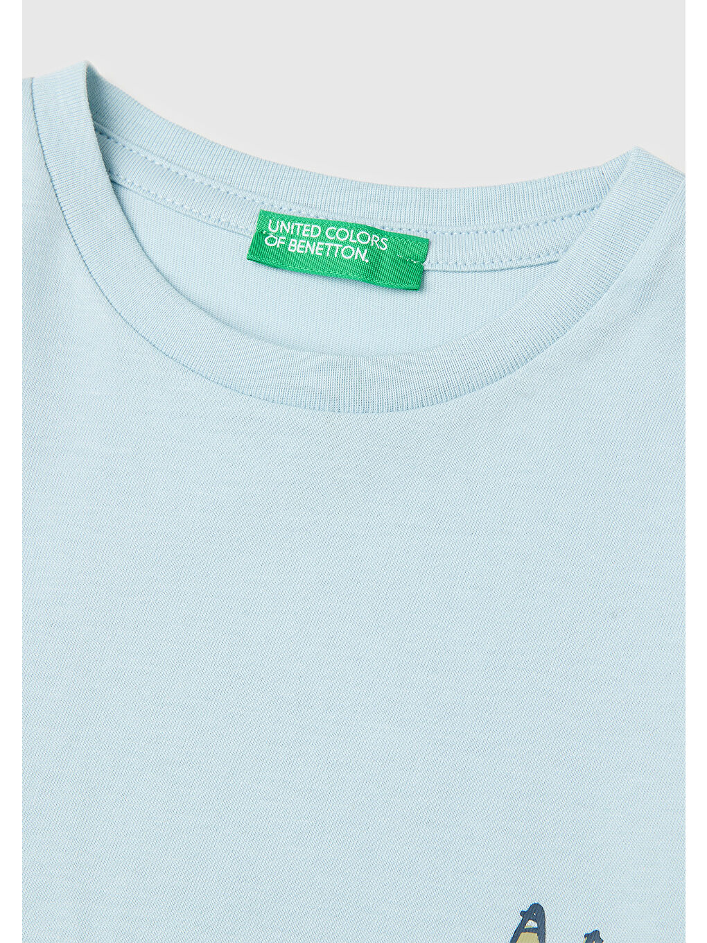 Erkek Çocuk Buz Mavisi Çok Renkli Baskılı Bisiklet Yaka T-Shirt-2