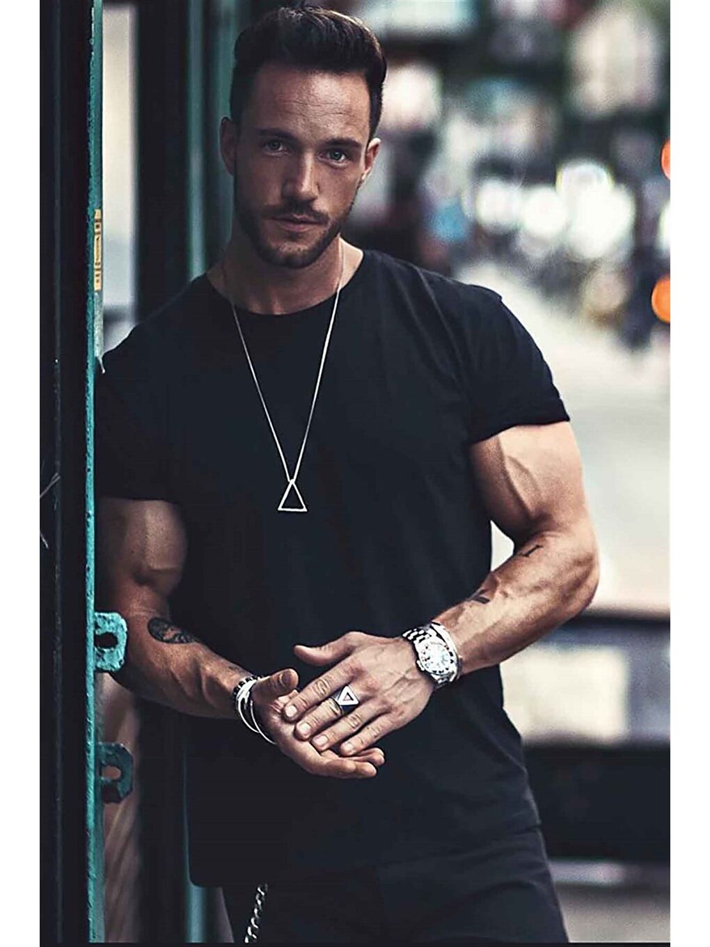 Bisiklet Yaka Basic Tişört Siyah 3006-2