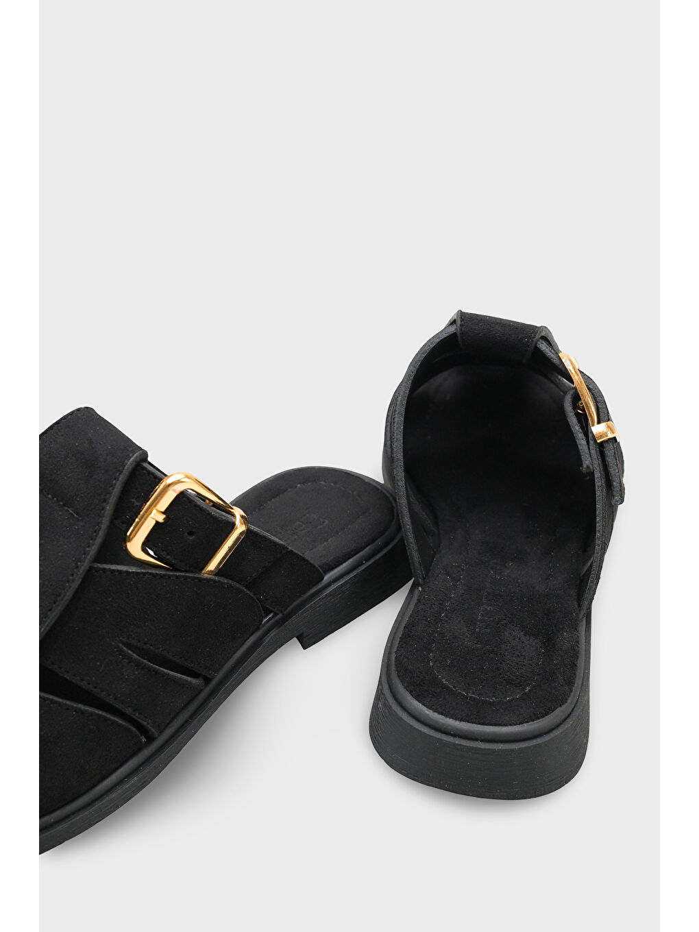 Siyah Alanna Gladyatör Kadın Terlik-3