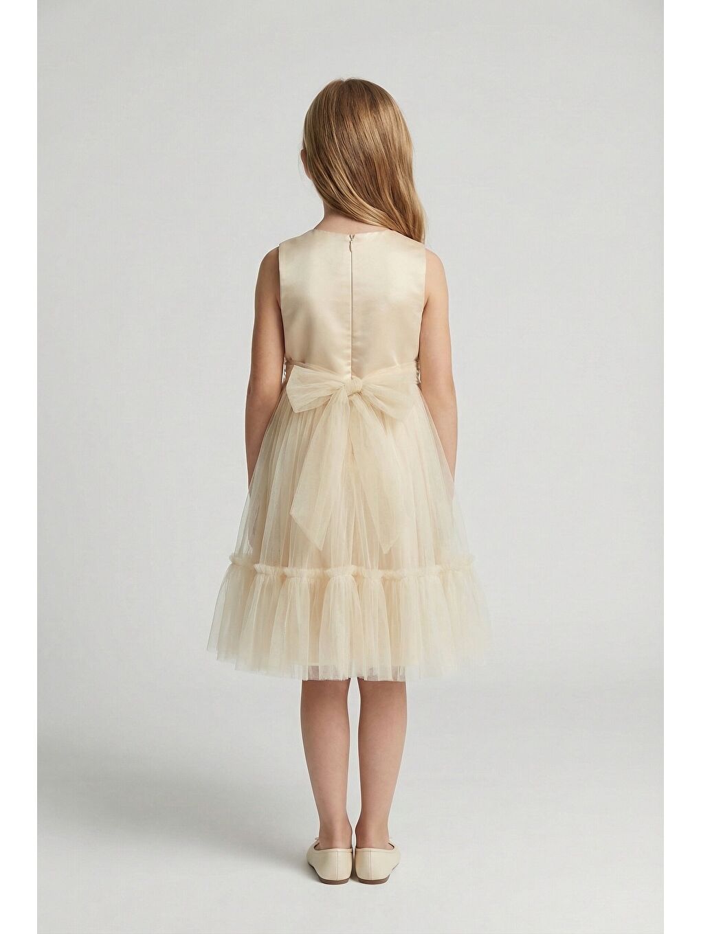 Bej Kız Çocuk Abiye-2