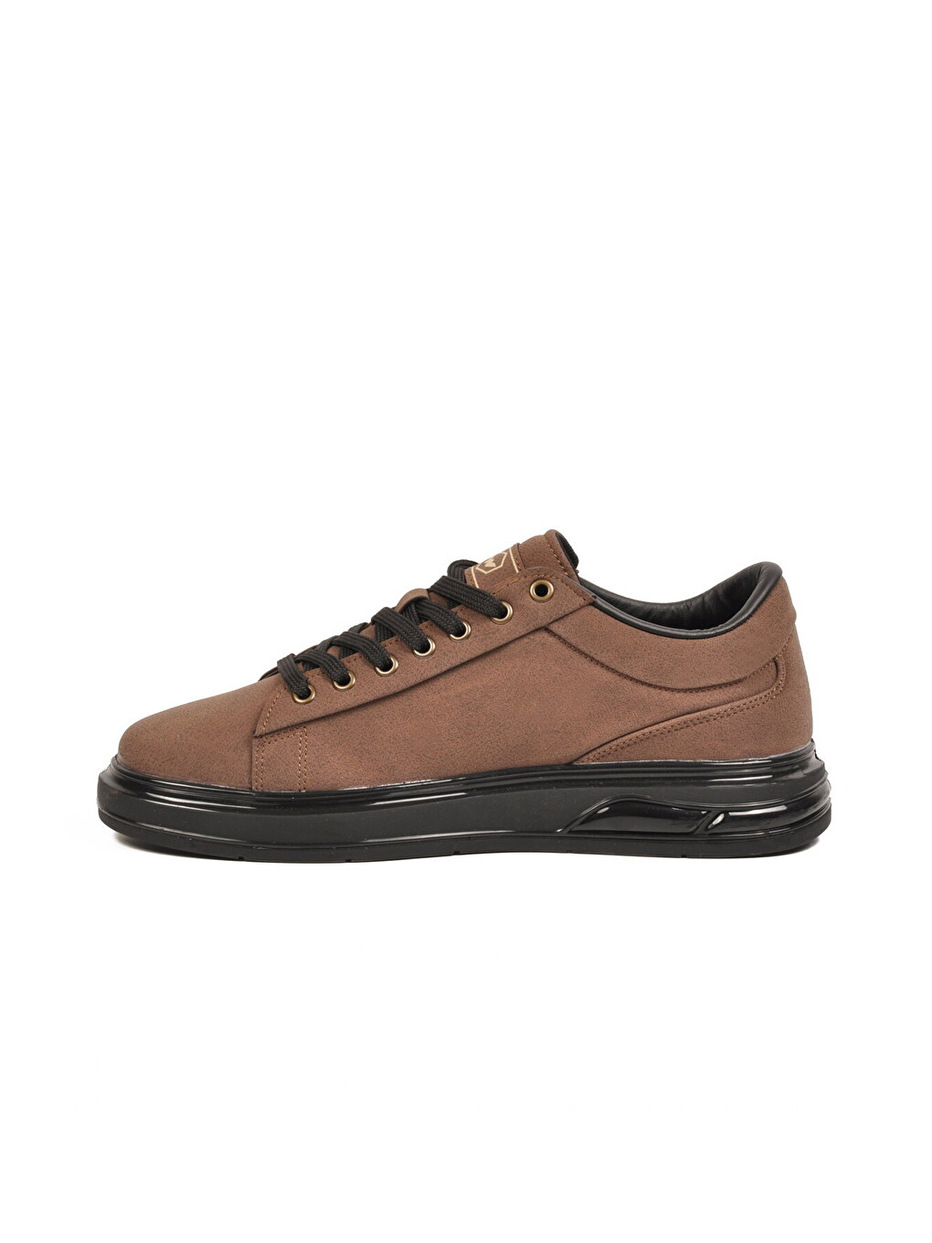 Kahverengi Erkek Kahve Bağcıklı Kalın Taban Erkek Casual Ayakkabı Sneaker 8078 Dashor M-3