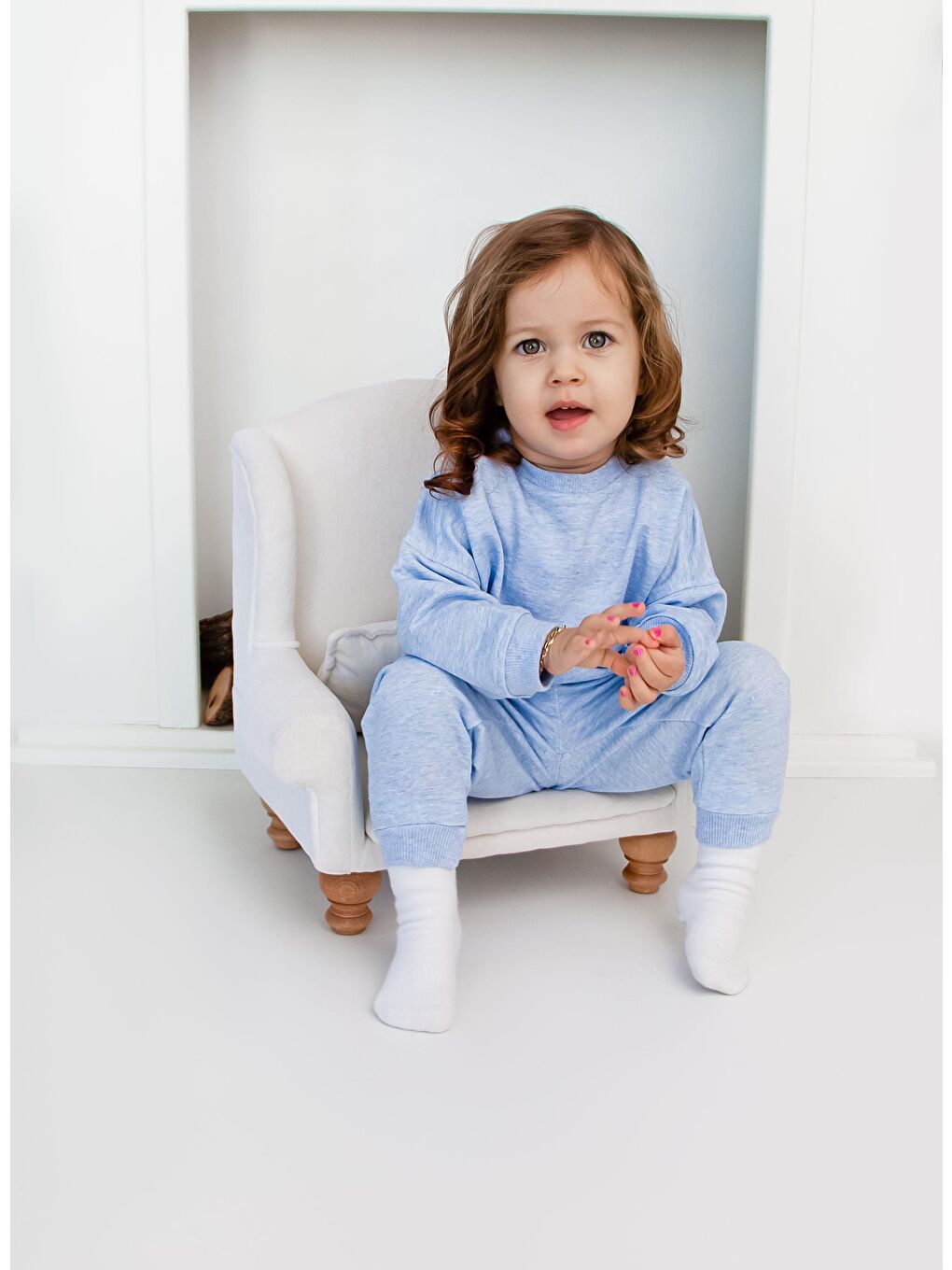 Mavi Kız Bebek Sweatshirt