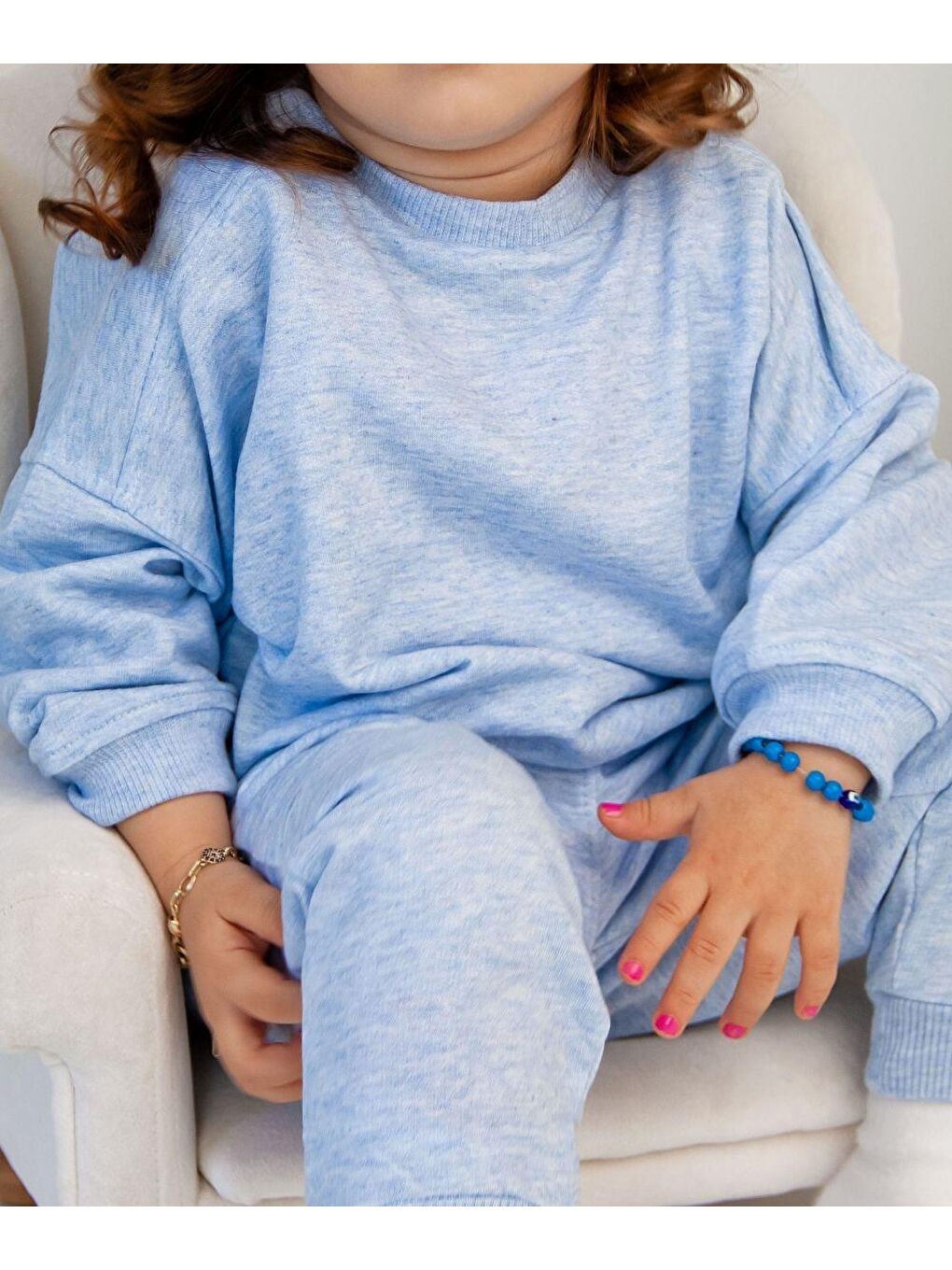 Mavi Kız Bebek Sweatshirt-1