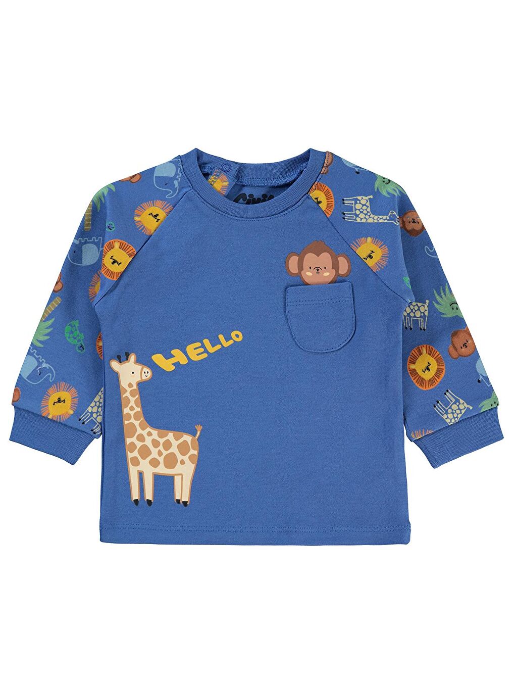 Baby Erkek Bebek Sweatshirt 6-18 Ay Açık Lacivert