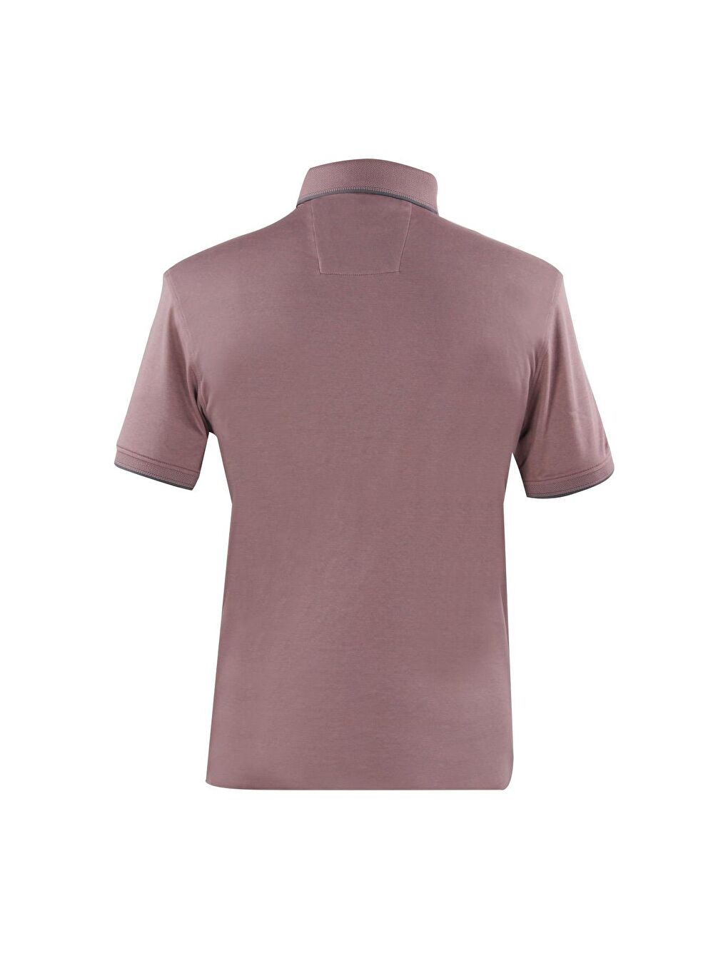 Pembe Gül Slim Fit Dar Kalıp Düğmeli Polo Yaka Düz Kısa Kollu Pamuklu Tişört-1