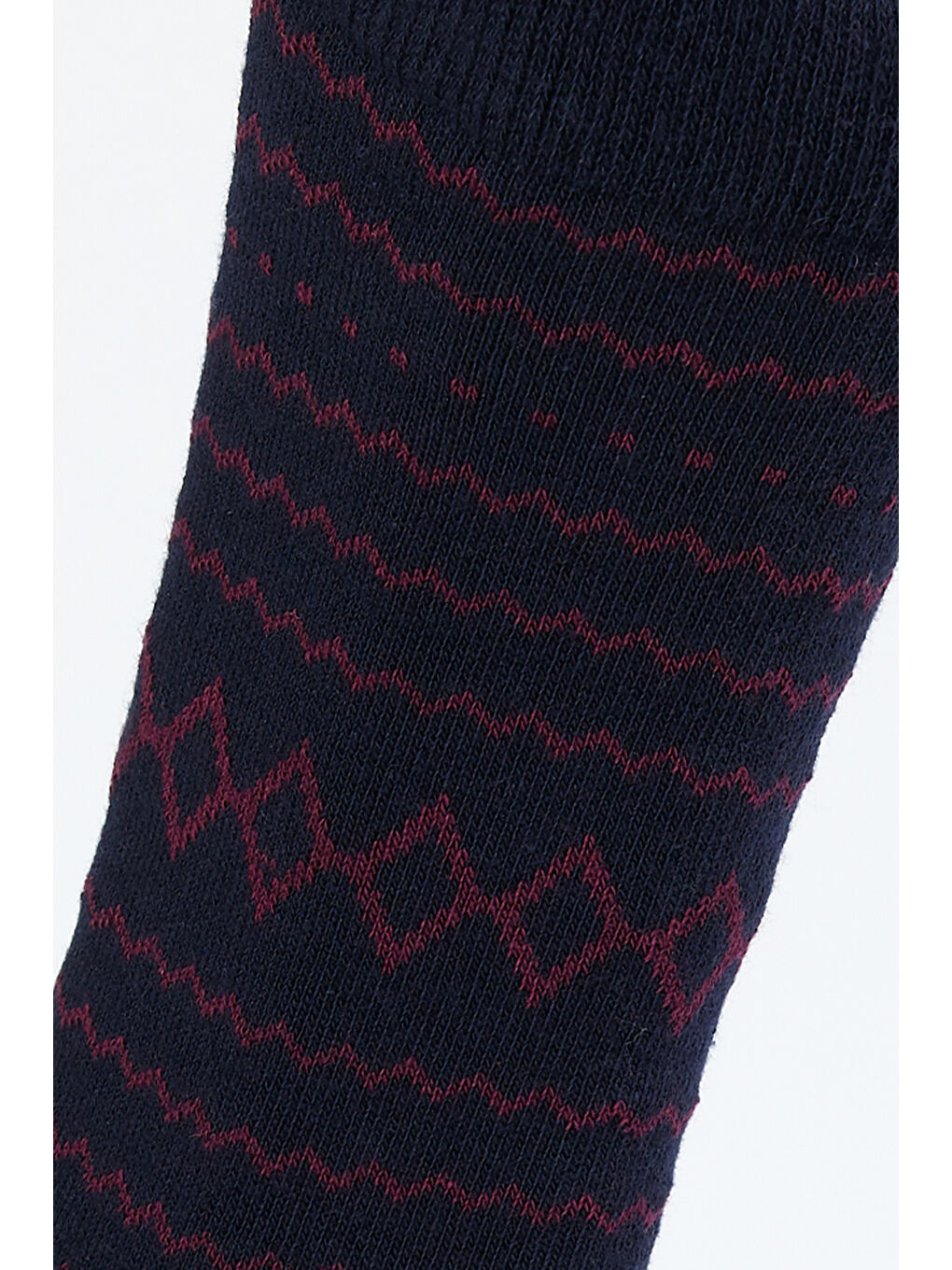 Erkek Lacivert Desenli Soket Çorap-1