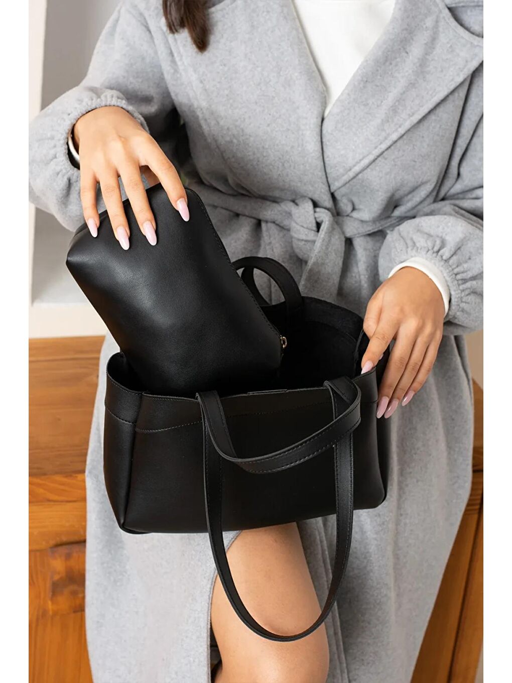 Siyah Teyora Kadın Omuz Çantası BP-4841O-2