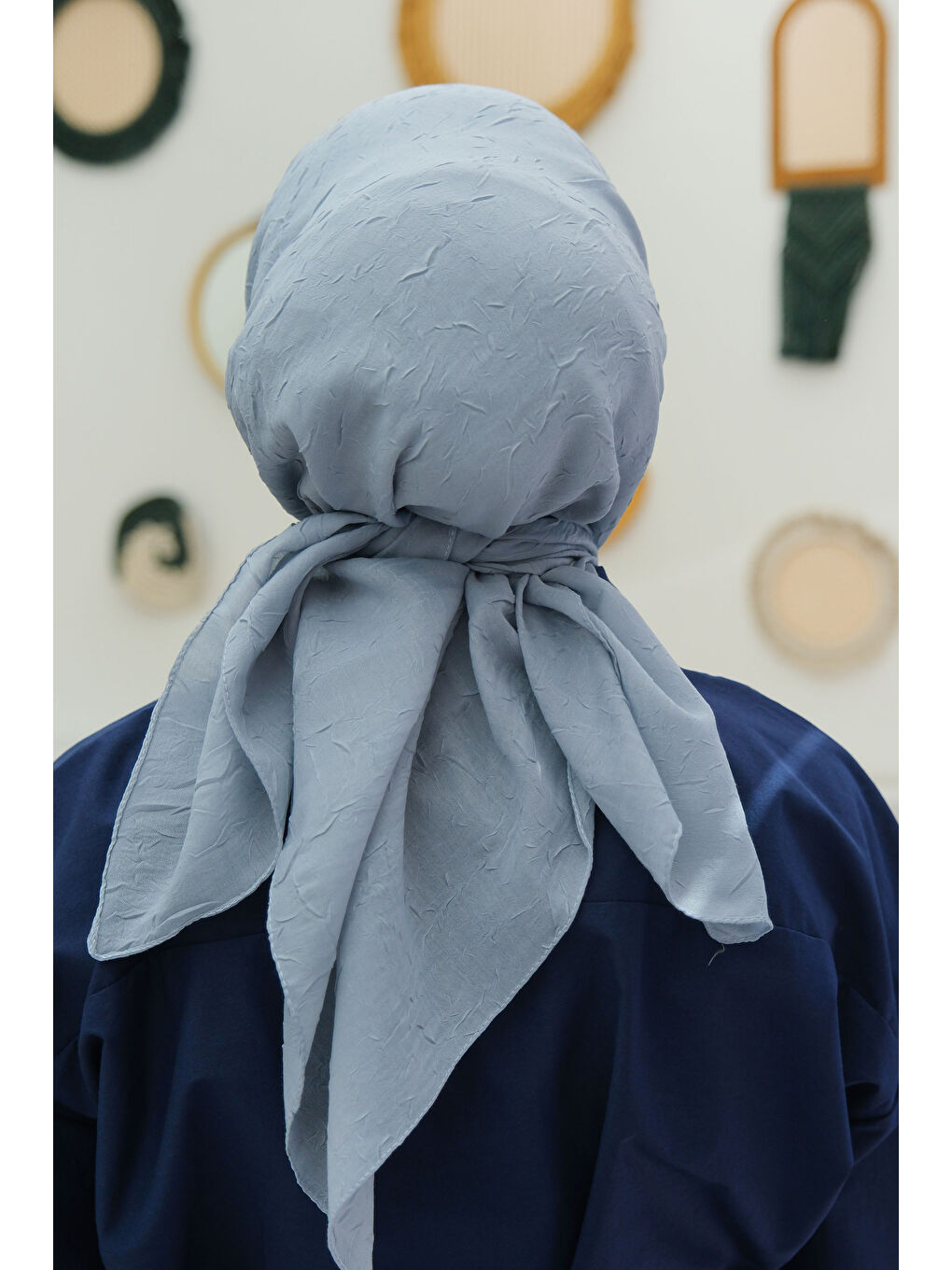 Bambu Kraş Eşarp Açık Mavi-1