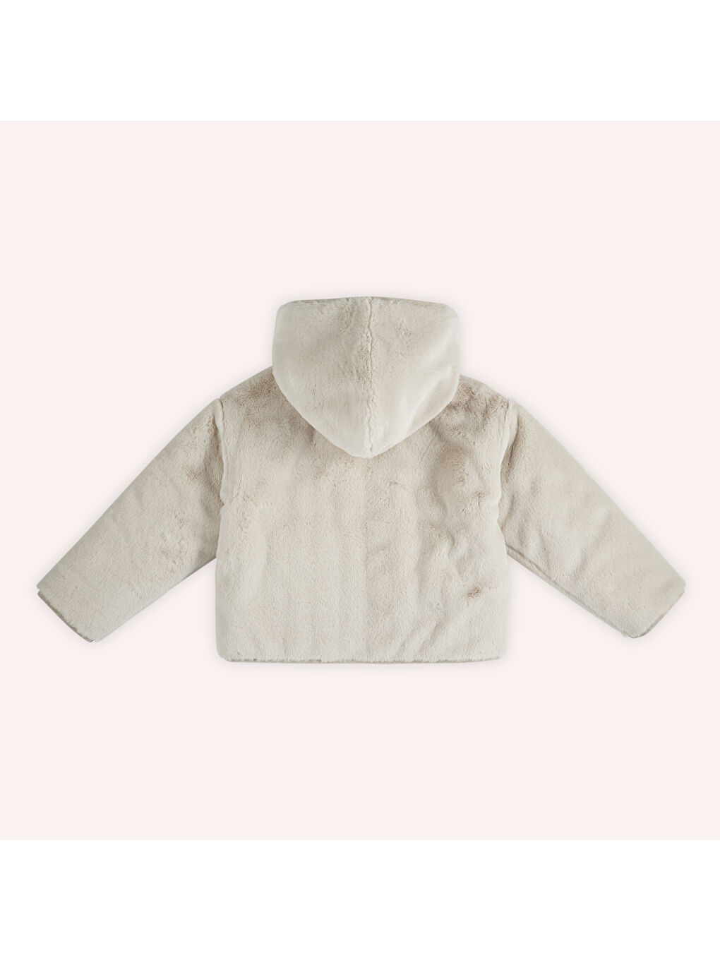 Bej Kız Çocuk Pelüş Mont-3