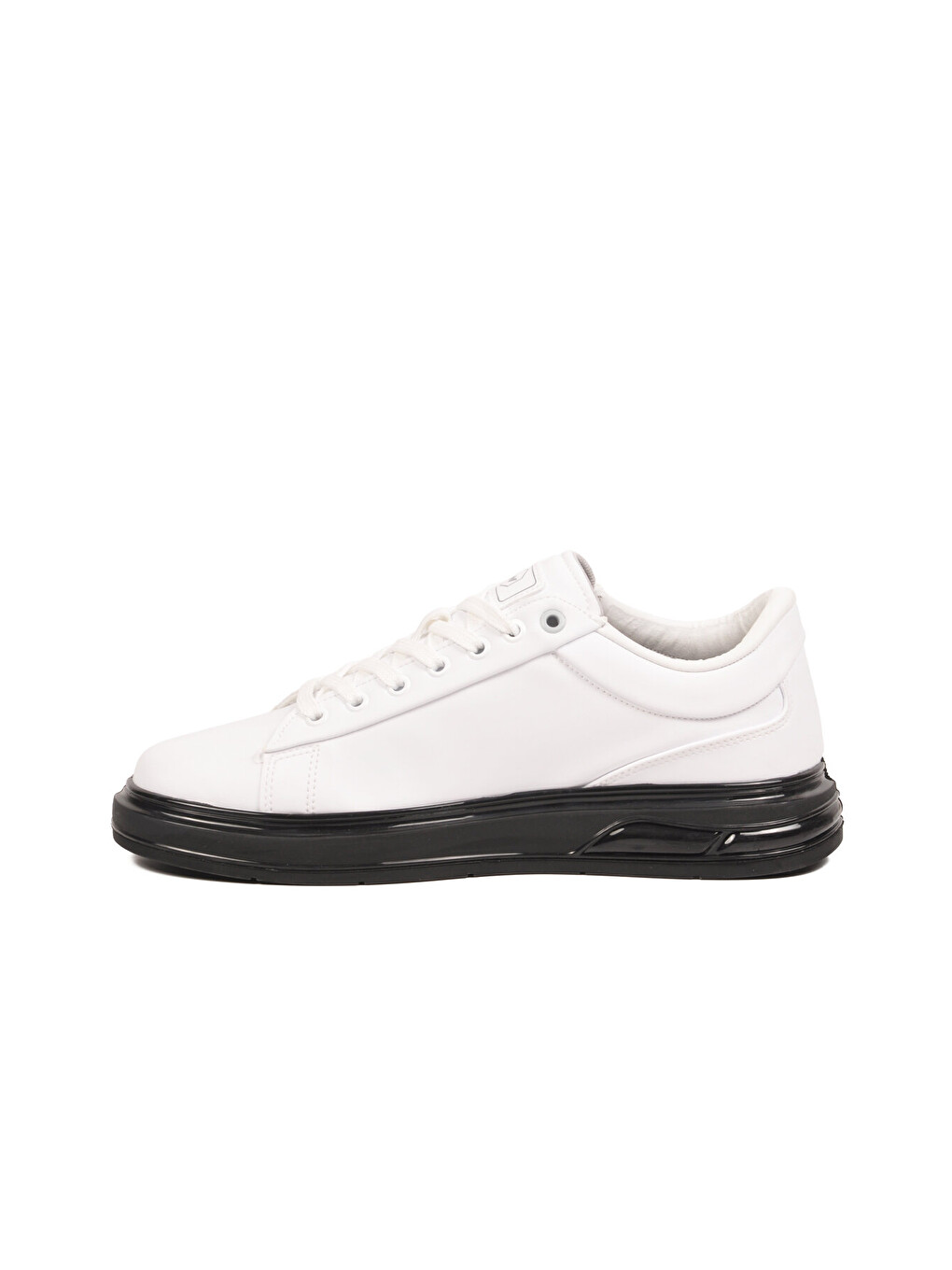 Erkek Beyaz-siyah Bağcıklı Kalın Taban Erkek Casual Ayakkabı Sneaker 8078 Dashor M-3