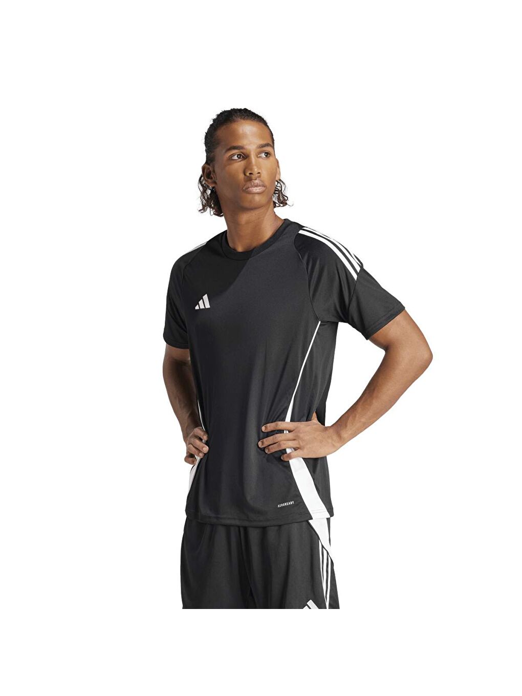 Tiro 24 Jersey Erkek Siyah V Yaka Spor Tişört