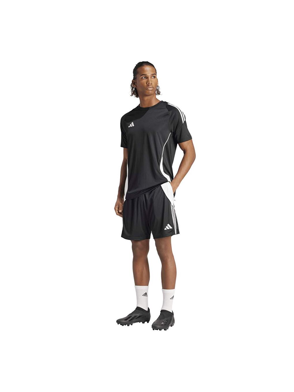 Tiro 24 Jersey Erkek Siyah V Yaka Spor Tişört-4