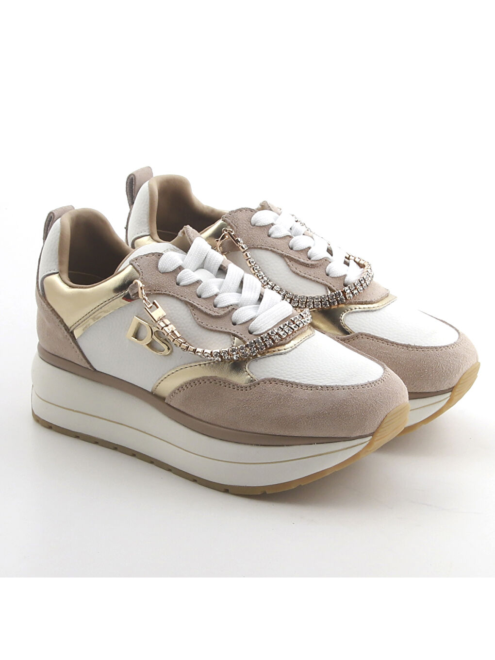 Bej Kadın Sneaker 9L5534NP 5534 Bianco Beige-1