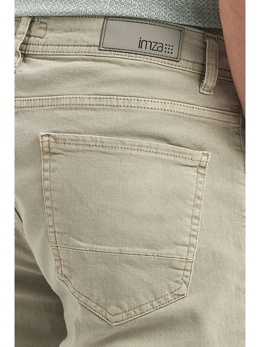 Koyu Bej Pamuklu 5 Cep Casual Slim Fit 5 Cep Pantolon 1003240319-5